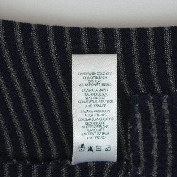 Sundry Women's Size Extra Small Blue White Striped Side Tie Scoop Neck Sweater - Picture 8 of 8